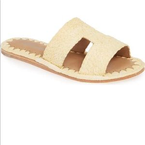 Jeffery Campbell Emon Raffia Slide Sandals